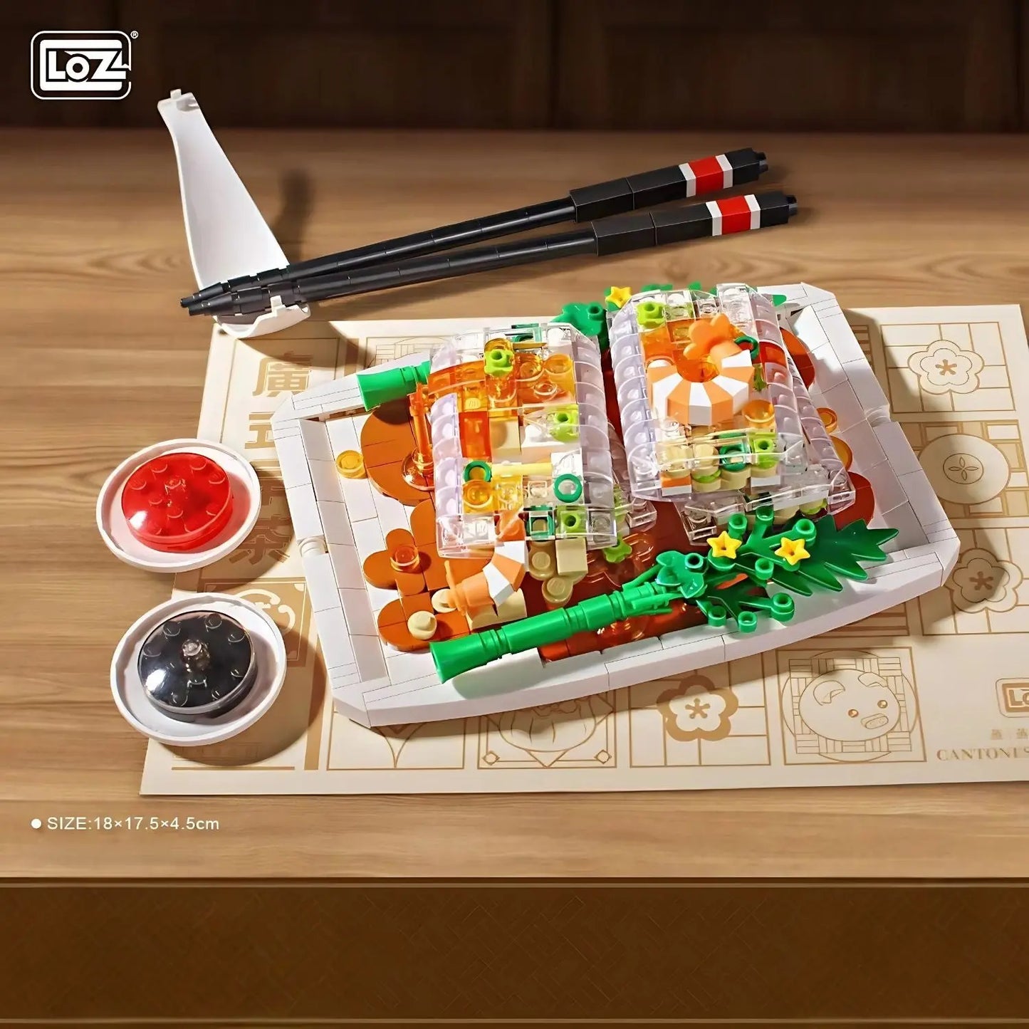 中式點心:鮮蝦腸粉迷你積木 Loz Mini