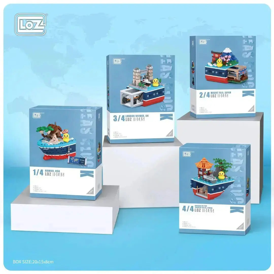 鴨仔艦隊-夏威夷場景積木擺設 Loz Mini