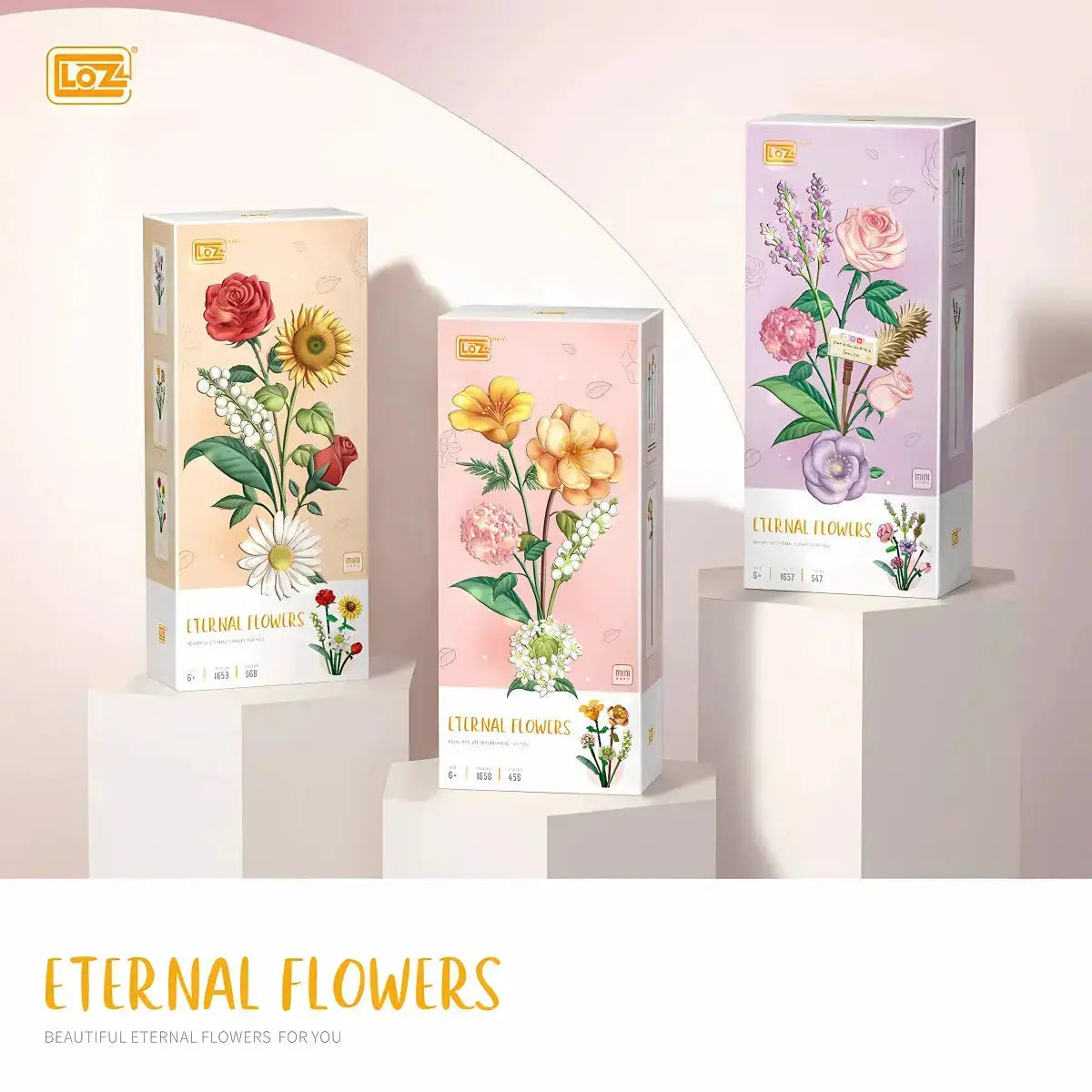 浪漫愛琴海-盛夏花束迷你積木擺設 Loz Mini