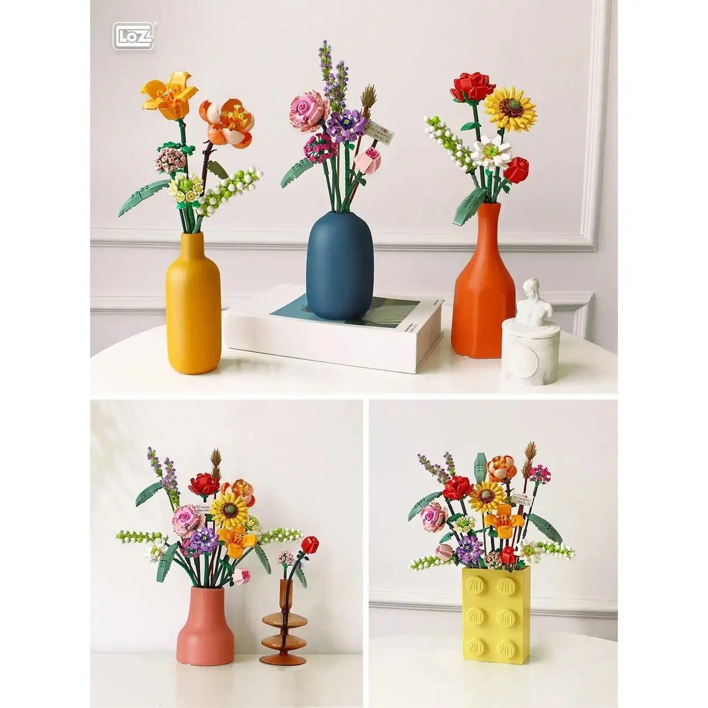 浪漫愛琴海-盛夏花束迷你積木擺設 Loz Mini