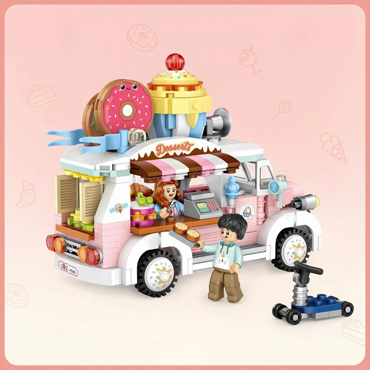 甜品售賣車迷你積木 Loz Mini