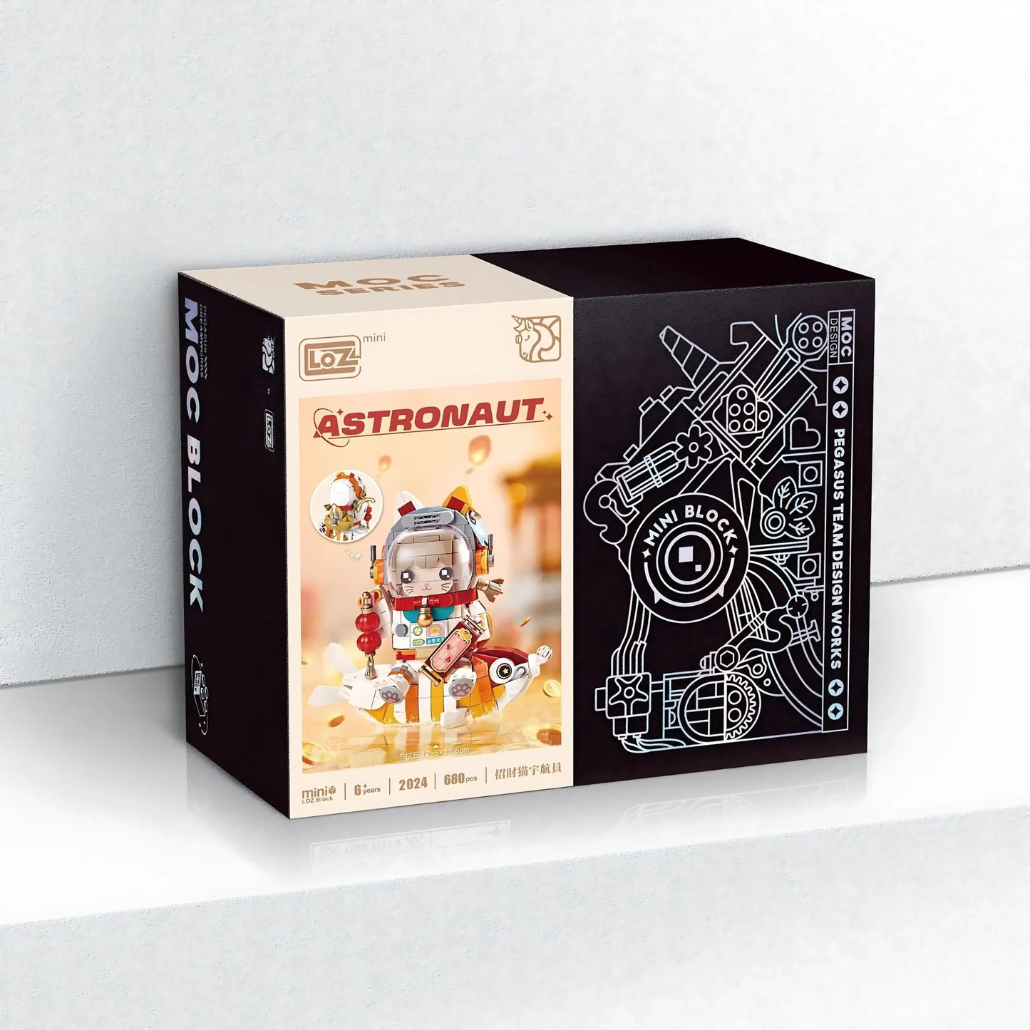 MOC年年有魚太空人造形迷你積木 Loz Mini