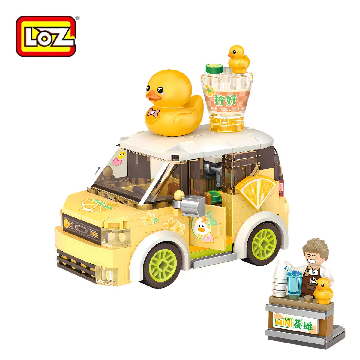 鴨鴨檸檬飲品售賣車迷你積木 Loz Mini