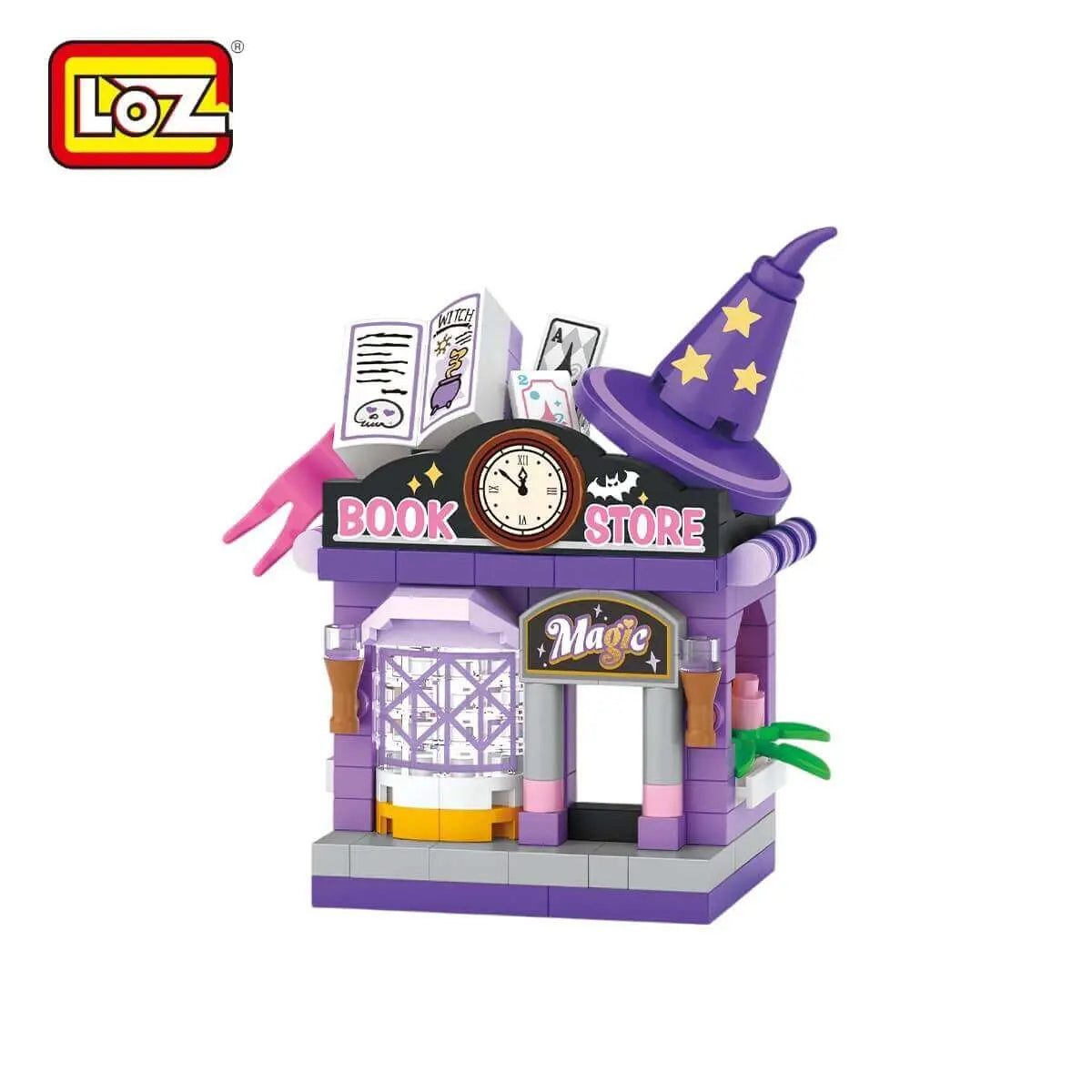 魔法書店商業街景微型積木 Loz Mini