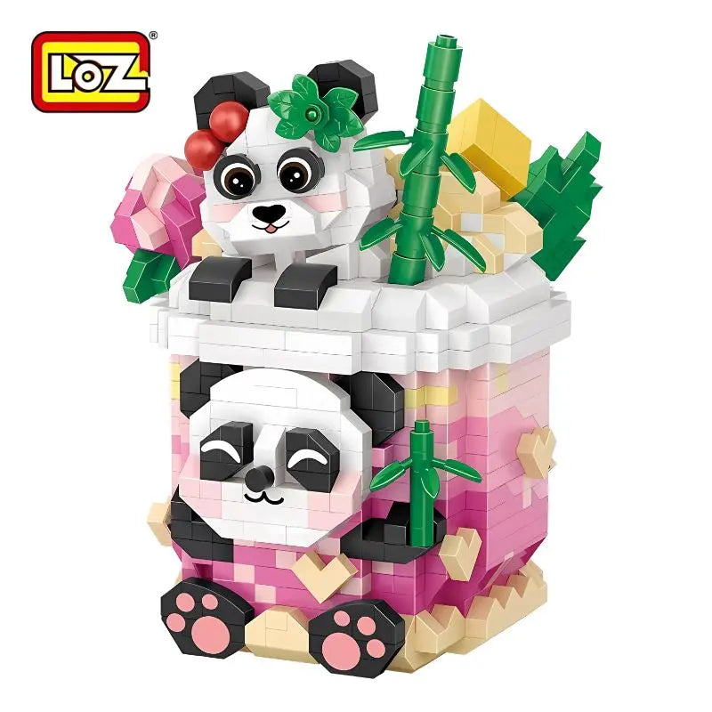 熊貓來桃桃系烏龍茶微鑽積木 Loz Mini