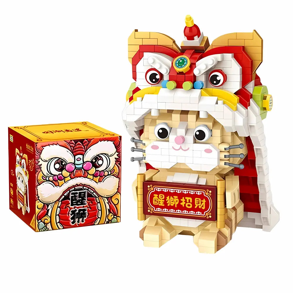 醒獅招財-農曆新年擺設微鑽積木 Loz Mini