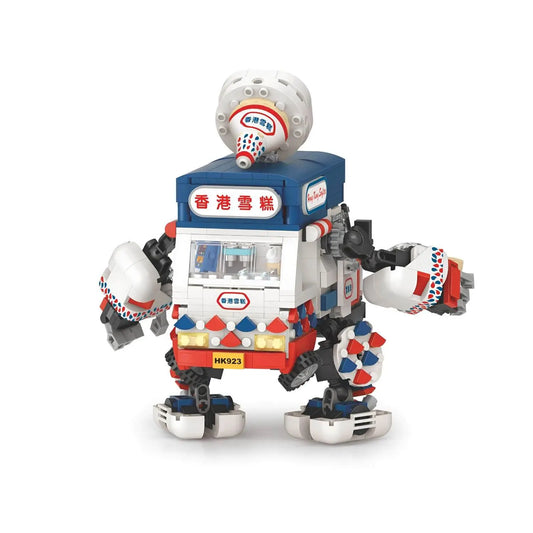 LOZ 香港雪糕車機械人(音樂版) MechsGURU 系列|Hong Kong Ice Cream Van Mecha Music Version Mini Blocks|Eiswagen-Mecha Bausteine | 懷舊港式雪糕車機械人 | Nostalgic Collectible Toy | Musikspielendes Modell