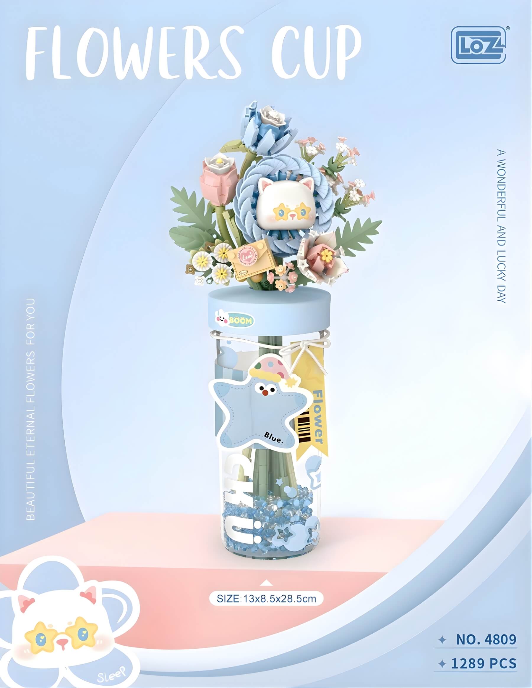 LOZ 星辰藍・杯花 迷你積木 | LOZ Starlight Blue FLOWERS CUP Mini Blocks | LOZ Sternenblau FLOWERS CUP Baustein