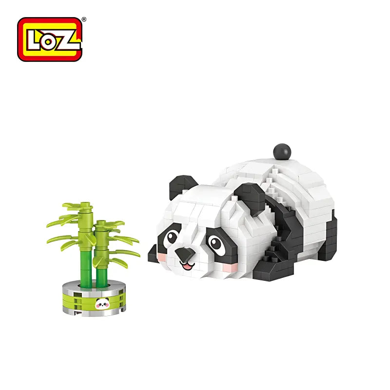 躺平熊貓微鑽積木 LOZ