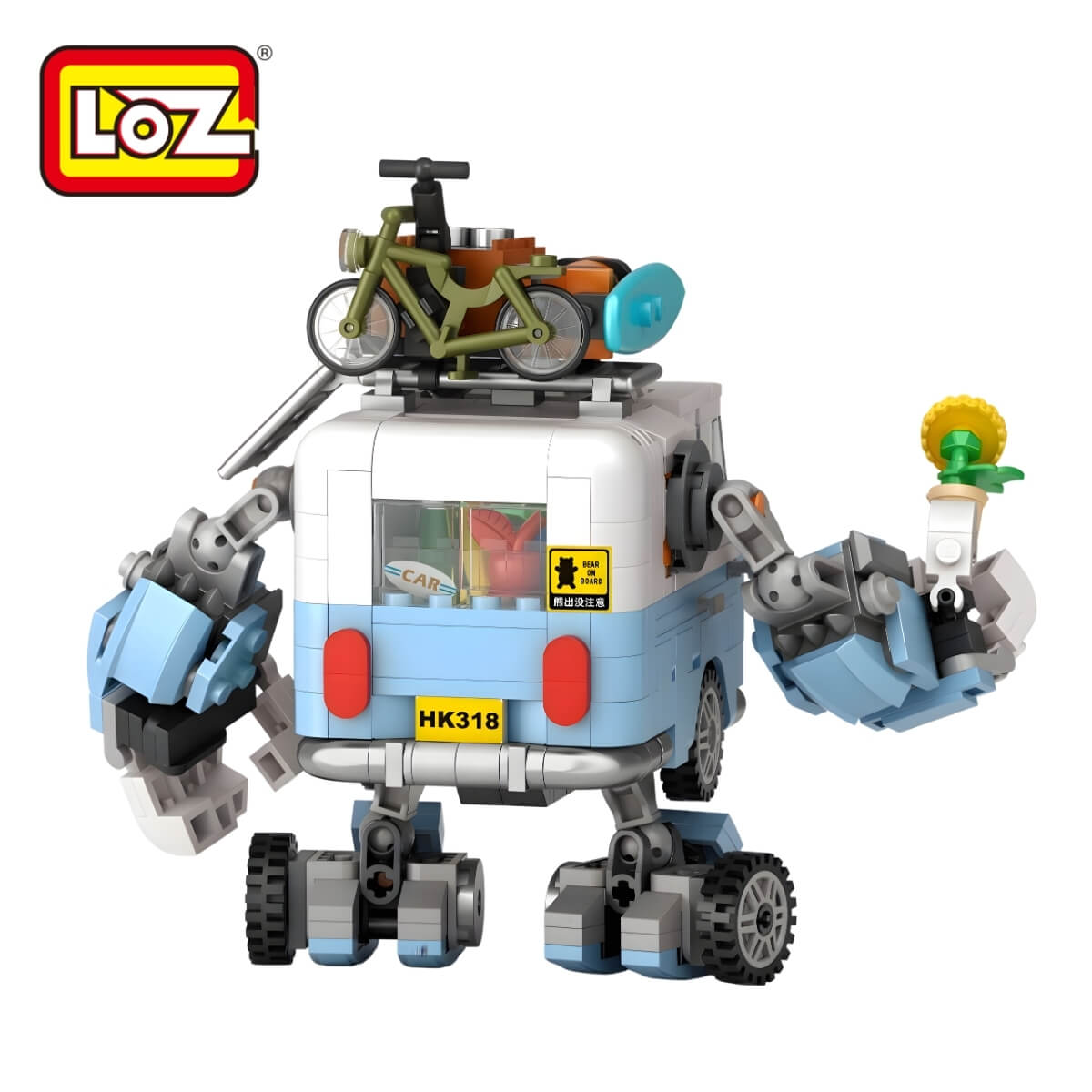 LOZ 露營車機械人 迷你積木｜MechsGURU 系列 (90607)