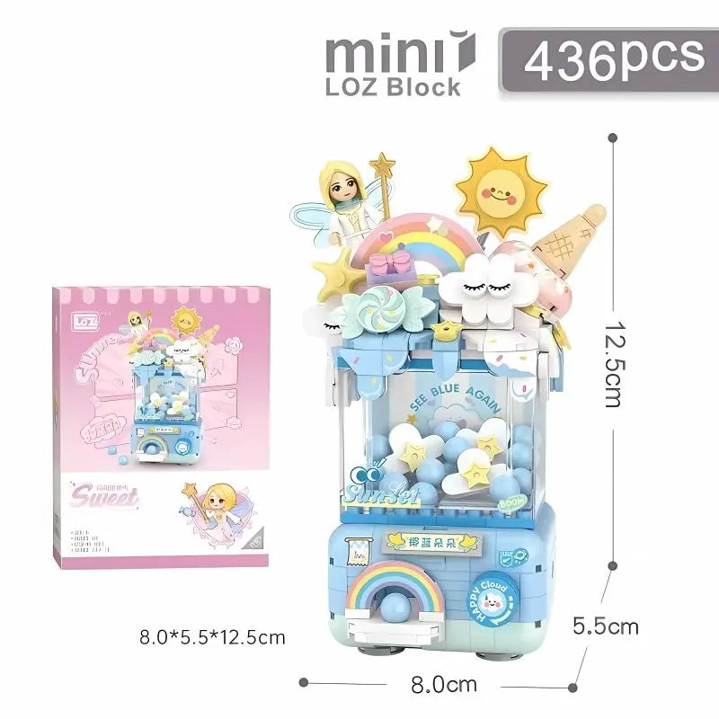 LOZ 椰藍朵朵扭蛋機 迷你積木｜Blue Sky Capsule Toy Machine｜Himmelblau Kapselautomat｜Sweet Q Capsule Machine Series | Cute Mini Block Toy
