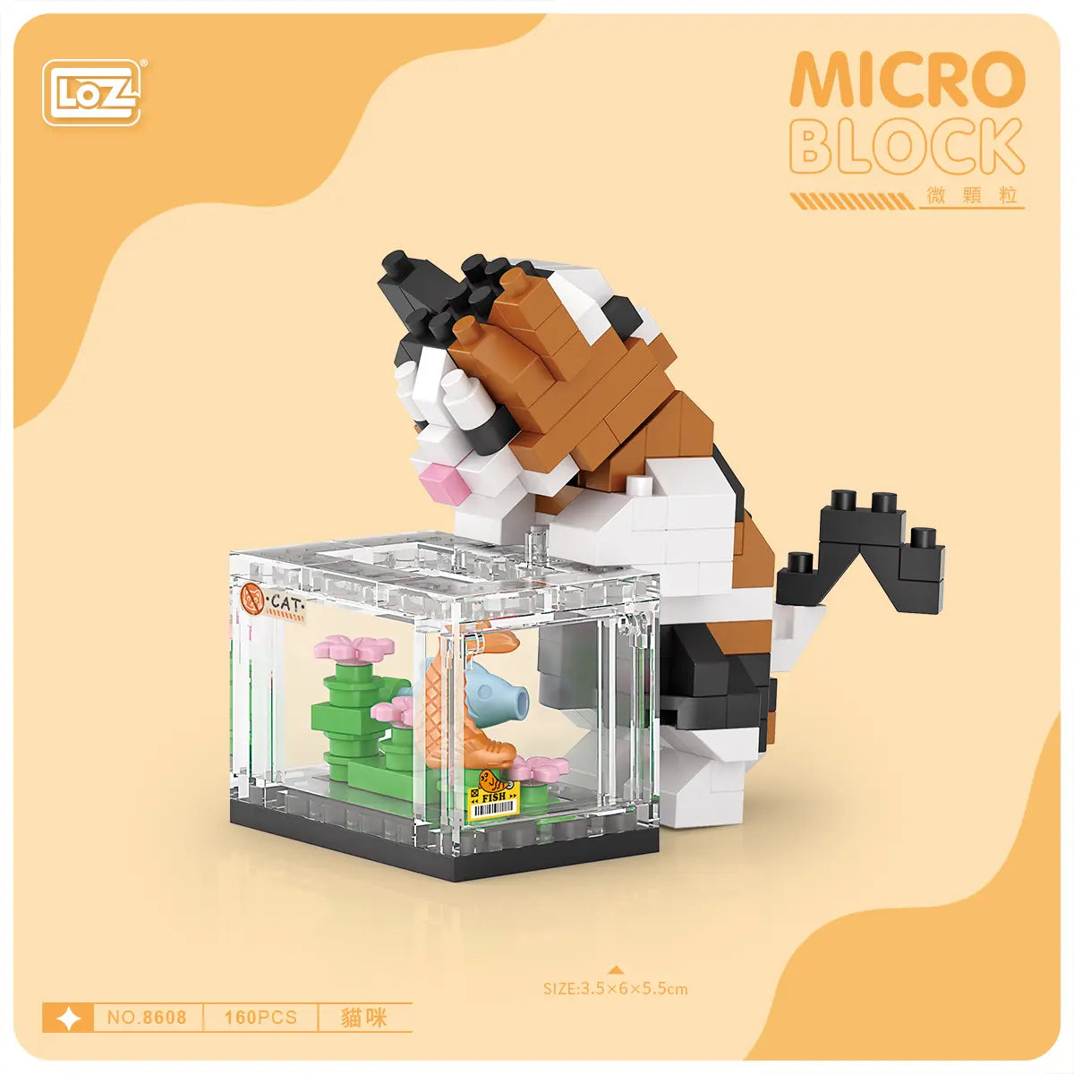 LOZ 貓咪微鑽積木模型-療癒系辦公室擺設丨LOZ Cat Micro Blocks - Miniature Feline Model Toy丨LOZ Katze Micro-Bausteine - Detailreiches Diamond Block Modell