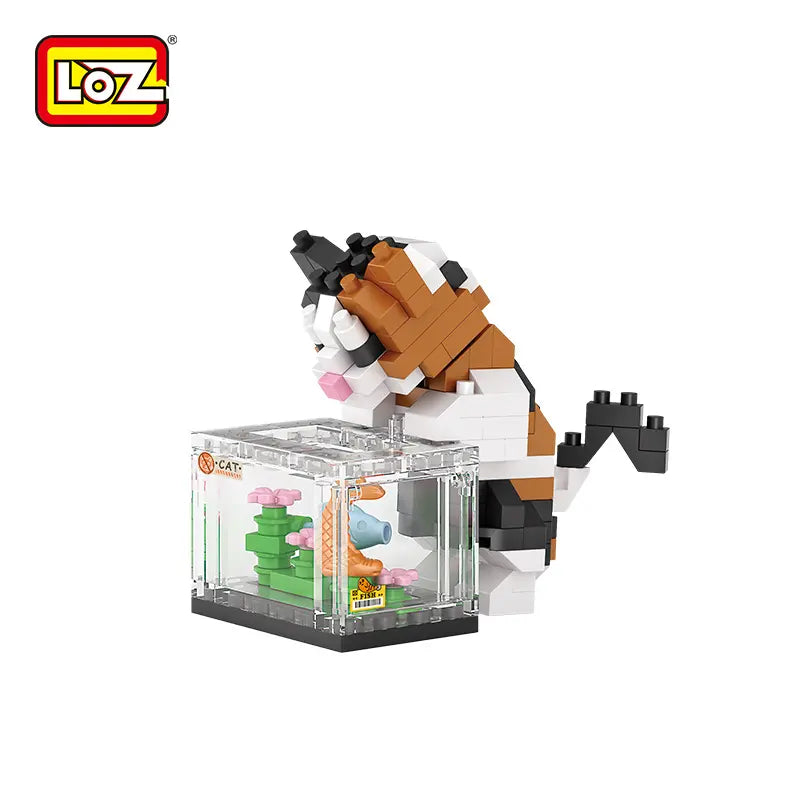 LOZ 貓咪微鑽積木模型-療癒系辦公室擺設丨LOZ Cat Micro Blocks - Miniature Feline Model Toy丨LOZ Katze Micro-Bausteine - Detailreiches Diamond Block Modell