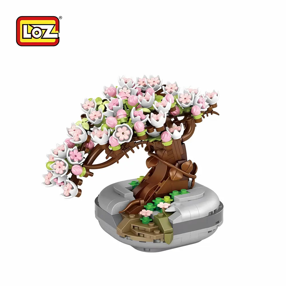 樱花盆栽-光感漸變色迷你積木擺設 Loz Mini