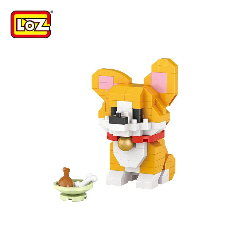 柯基犬微鑽積木-療癒系狗狗積木擺飾丨Corgi Micro Block for Dog Lovers丨Corgi Mikro-Bausteine