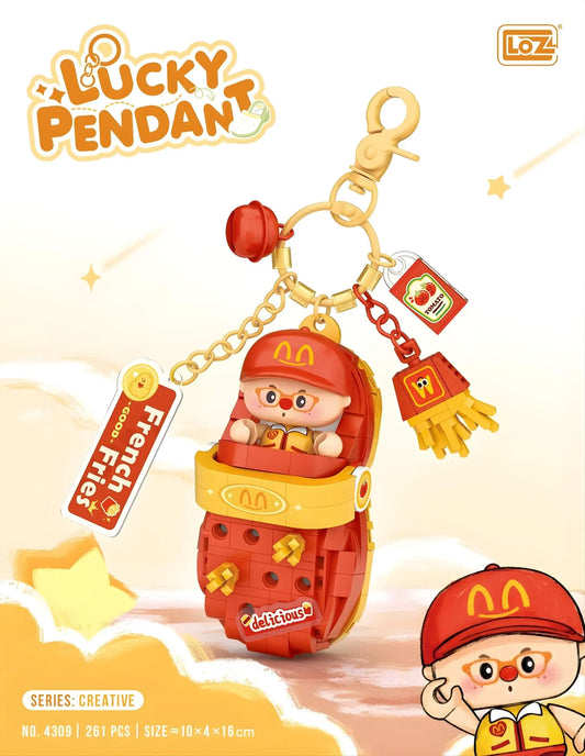 HK｜LOZ 薯你最棒 積木掛件 4309 Lucky Pendant 薯條主題迷你積木鑰匙扣
EN｜LOZ Lucky Pendant fries keychain building blocks 4309 mini brick charm
DE｜LOZ Lucky Pendant Pommes Schlüsselanhänger Mini-Bausteine 4309