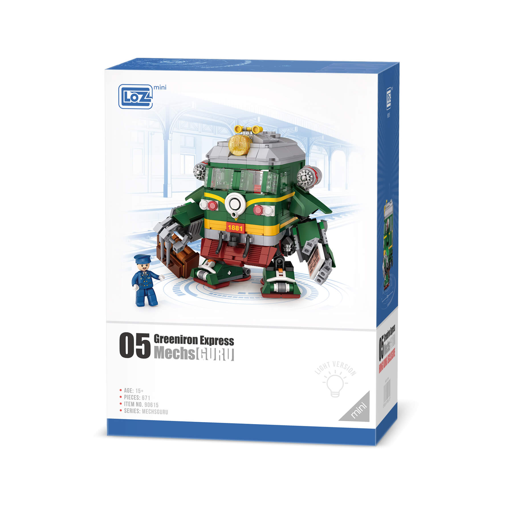 LOZ 綠皮火車機械人 90615 迷你積木 MechsGURU 系列 ｜LOZ Greeniron Express mecha mini building blocks 90615｜LOZ Greeniron Express Roboter Mini-Bausteine 90615
