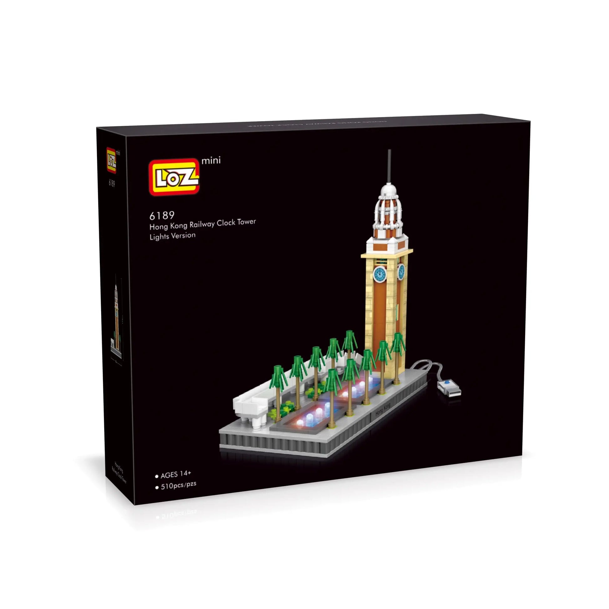 LOZ 香港尖沙咀鐘樓迷你積木 | Hong Kong Clock Tower Mini Blocks | Hongkong Uhrturm Bausteinmodell | 夜景可發光模型 | Landmark Light Building Toy | 香港地標收藏積木