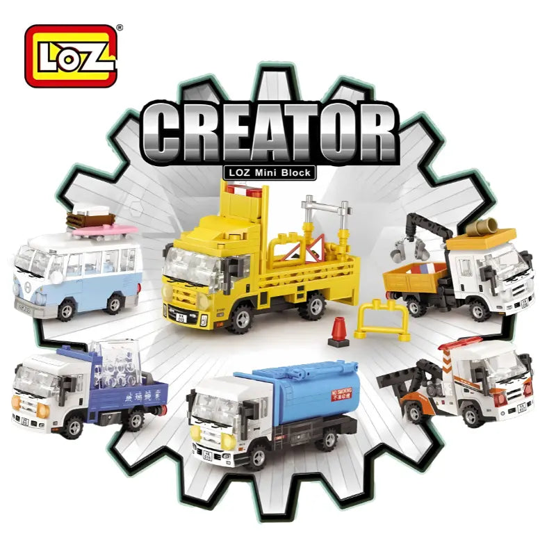 LOZ 香港迷你積木車 第三季｜Hong Kong Mini Vehicle Block Set Season 3｜Hongkong Mini-Fahrzeug Serie｜城市工程車積木 | City Construction Vehicle Collectible | Urban Builder Mini Set