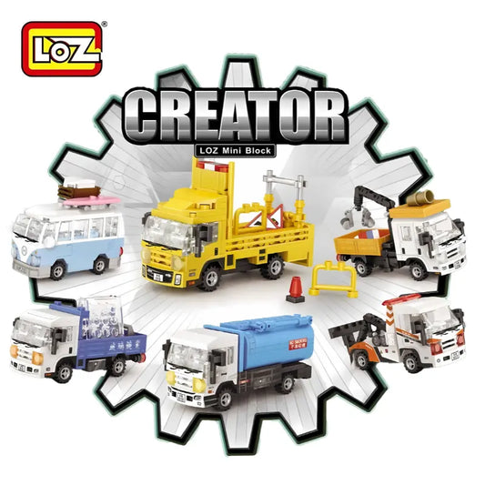 LOZ 香港迷你積木車 第三季｜Hong Kong Mini Vehicle Block Set Season 3｜Hongkong Mini-Fahrzeug Serie｜城市工程車積木 | City Construction Vehicle Collectible | Urban Builder Mini Set