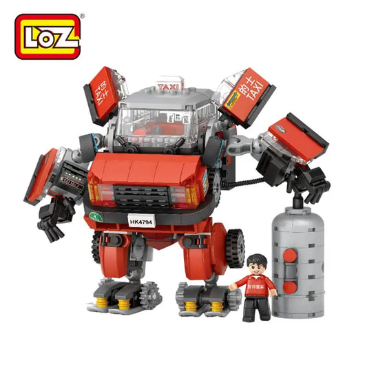 LOZ 香港的士機械人 MechsGURU 系列迷你積木 Hong Kong Taxi Mecha Mini Blocks – MechsGURU Serie | 港式經典紅的士變身機械戰士 | Ideal Gift / Perfektes Geschenk / 創意積木模型