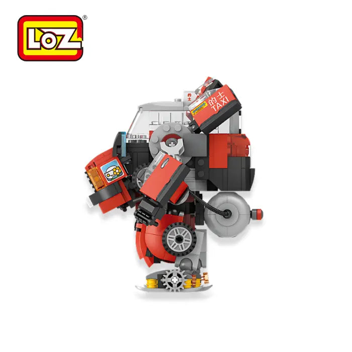 LOZ 香港的士機械人 MechsGURU 系列迷你積木 Hong Kong Taxi Mecha Mini Blocks – MechsGURU Serie | 港式經典紅的士變身機械戰士 | Ideal Gift / Perfektes Geschenk / 創意積木模型
