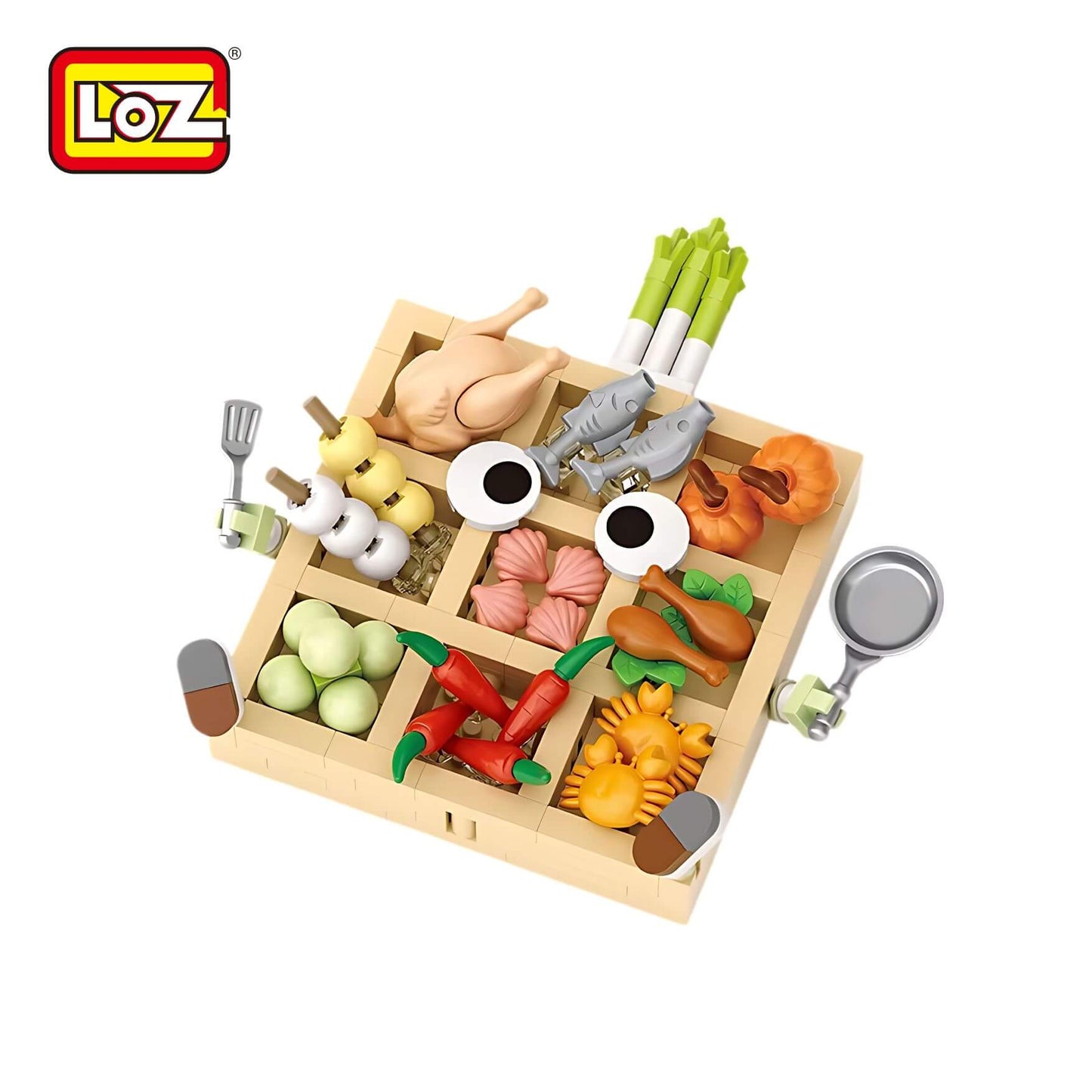 LOZ 火鍋配菜冰箱貼 微鑽積木｜Hot Pot Ingredients Refrigerator Magnet｜Hotpot Kühlschrankmagnet Mini-Bausteine｜港式火鍋食材積木冰箱貼 | Food Magnet Toy | Kitchen Decoration