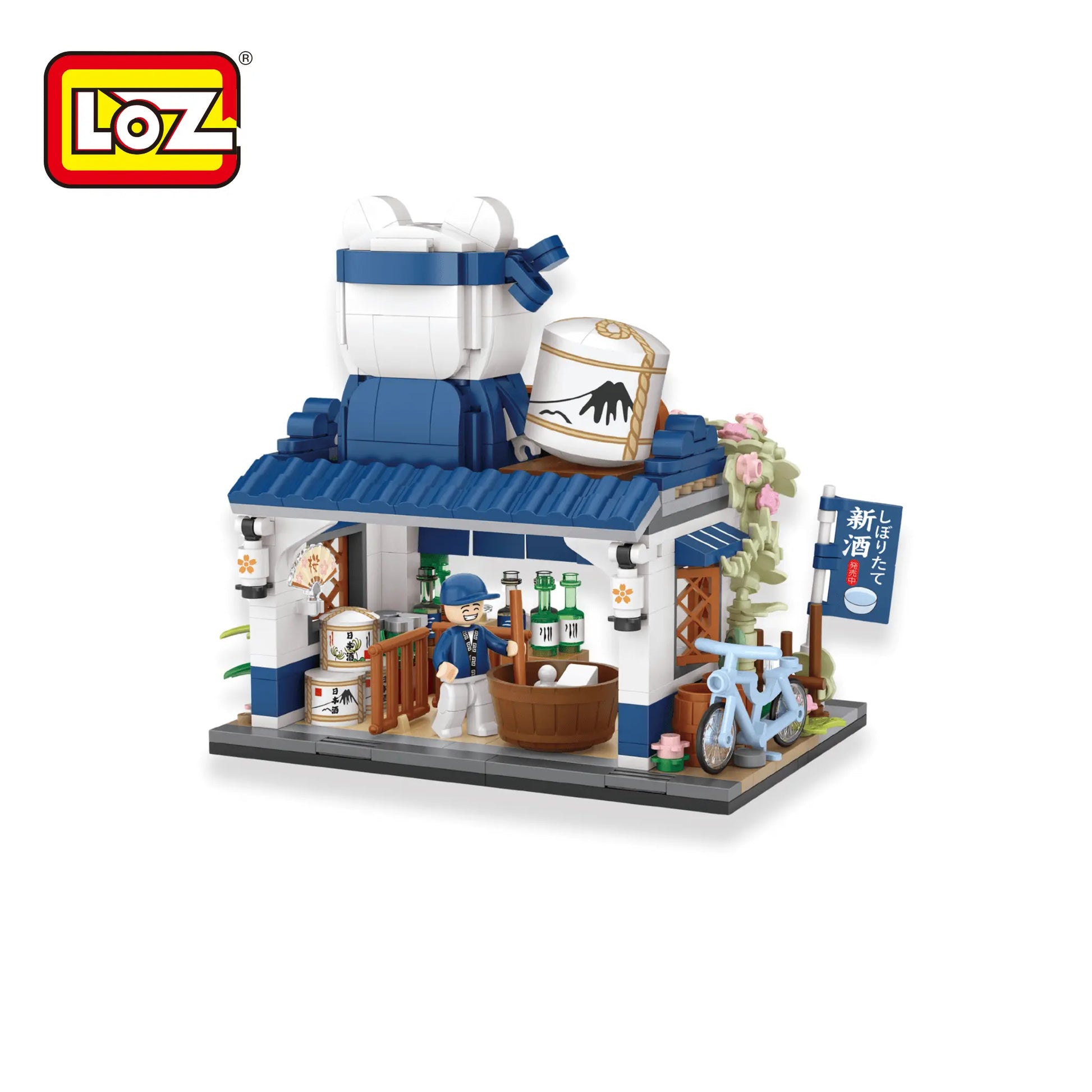 LOZ 日本酒藏場景迷你積木 city’super 聯乘限定版｜Japanese Sake Brewery Mini Blocks | Japanische Sake-Brauerei Bausteine | Chef Polar 限量款 | Cultural Collectible Building Toy | 日本風情積木模型