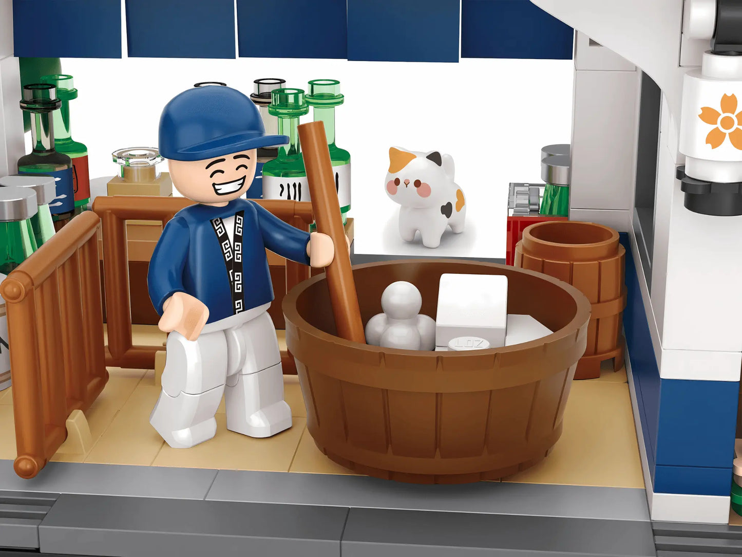 LOZ 日本酒藏場景迷你積木 city’super 聯乘限定版｜Japanese Sake Brewery Mini Blocks | Japanische Sake-Brauerei Bausteine | Chef Polar 限量款 | Cultural Collectible Building Toy | 日本風情積木模型