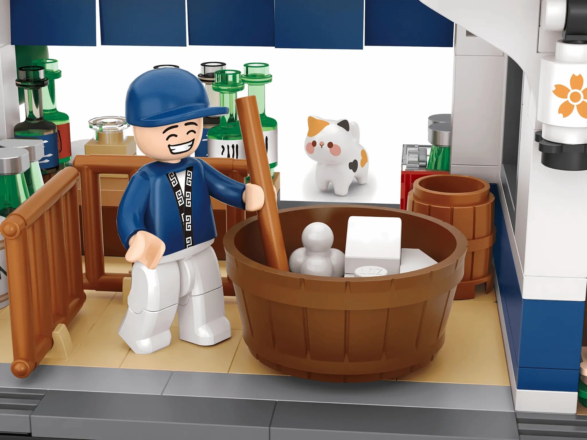 LOZ 日本酒藏場景迷你積木 city’super 聯乘限定版｜Japanese Sake Brewery Mini Blocks | Japanische Sake-Brauerei Bausteine | Chef Polar 限量款 | Cultural Collectible Building Toy | 日本風情積木模型