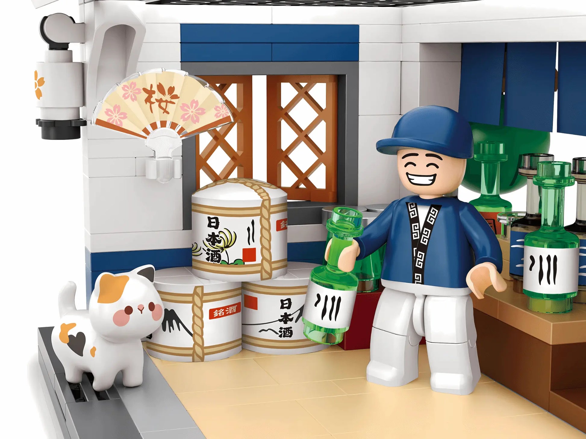 LOZ 日本酒藏場景迷你積木 city’super 聯乘限定版｜Japanese Sake Brewery Mini Blocks | Japanische Sake-Brauerei Bausteine | Chef Polar 限量款 | Cultural Collectible Building Toy | 日本風情積木模型