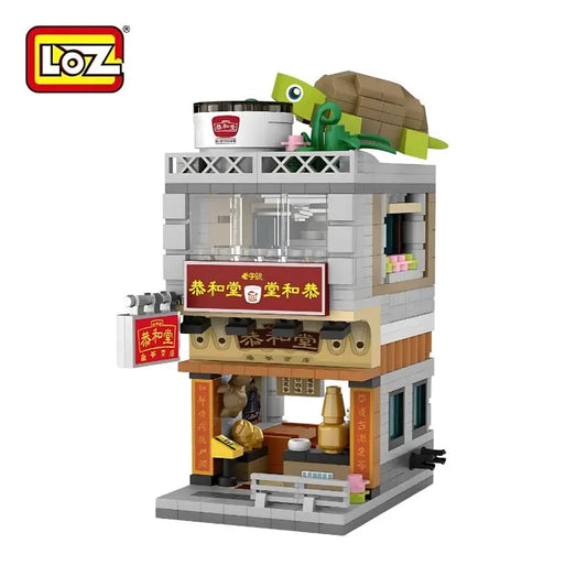 LOZ × 恭和堂 商業街景迷你積木 授權版｜Kung Wo Tong Mini Blocks｜Kräutertee-Laden Bausteinmodell｜香港傳統品牌積木 | Herbal Tea Shop Building Toy | Cultural Miniature Set