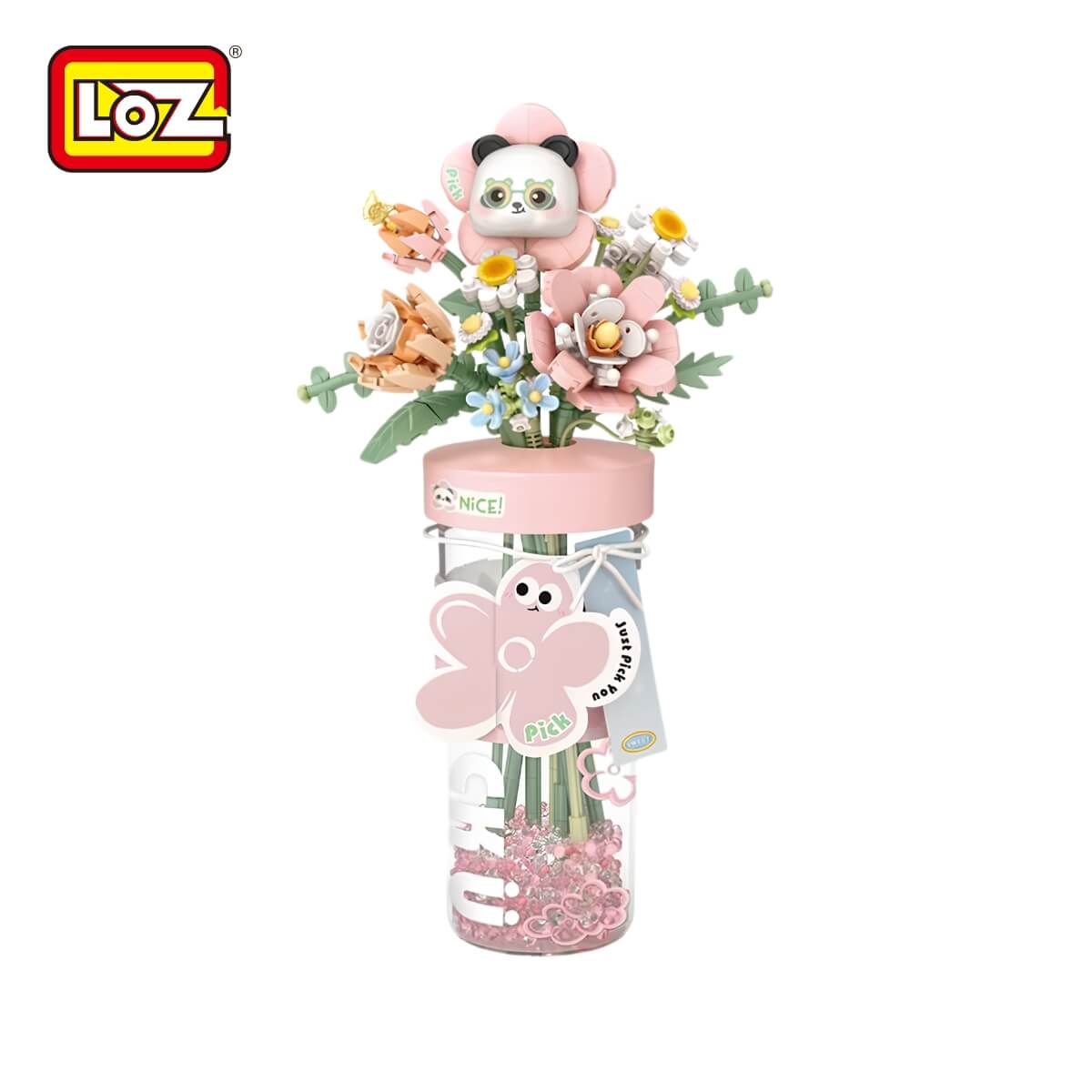 LOZ “Super Pink” Flowers Cup Mini Blocks (4810)