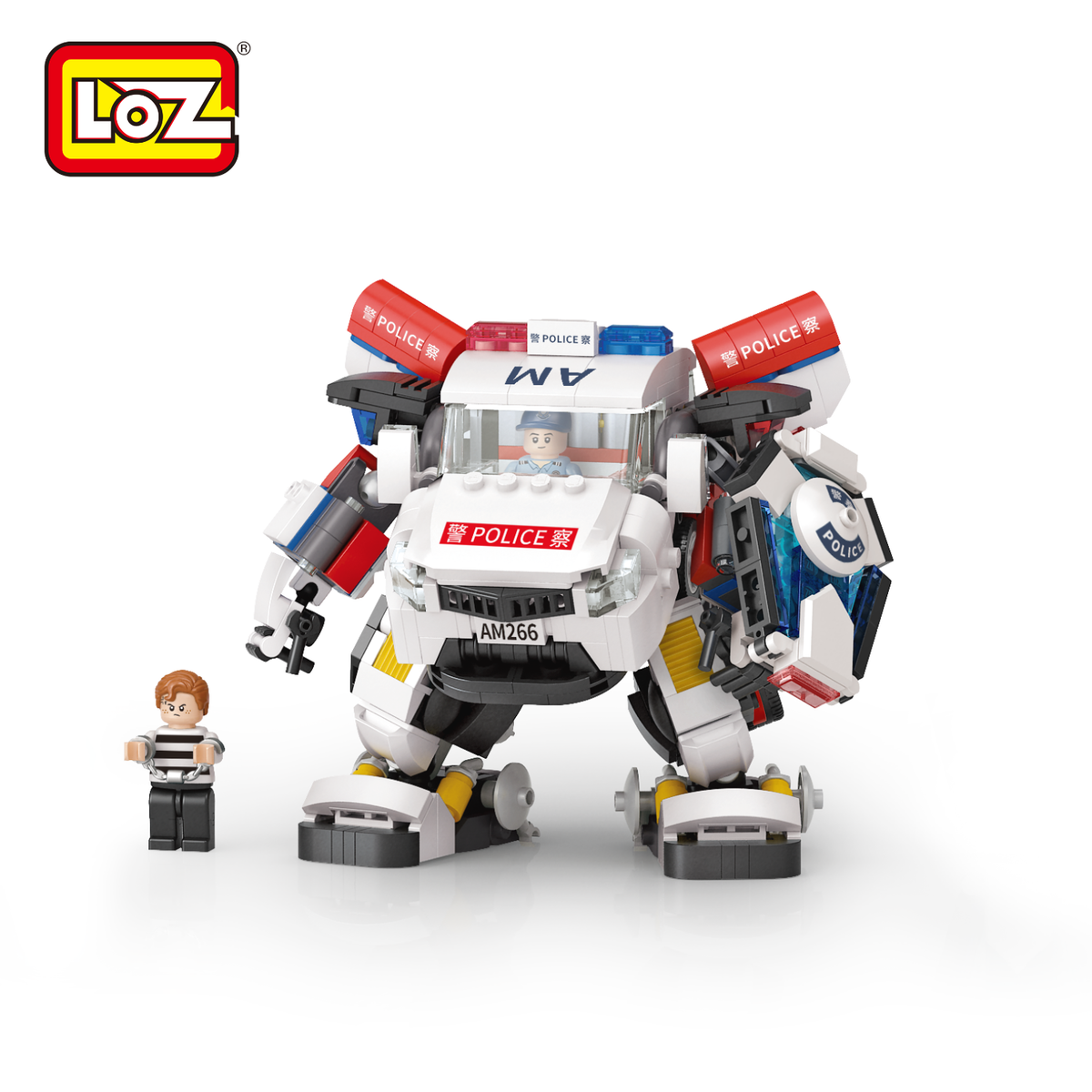 LOZ 香港警車機械人 迷你積木｜MechsGURU 系列 (90623)