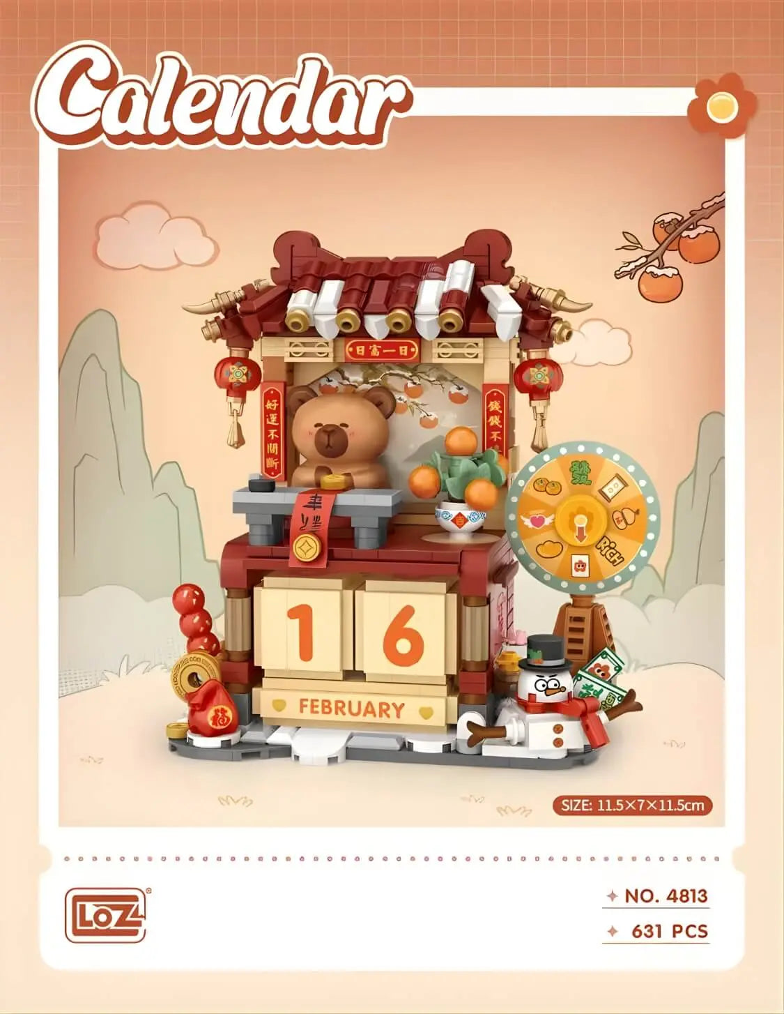 HK｜LOZ 萬年歷積木 4813 招財熊中國風桌面日曆迷你積木擺設
EN｜LOZ perpetual calendar building blocks 4813 lucky bear Chinese style desk decor
DE｜LOZ ewiger Kalender Bausteine 4813 Glücksbär chinesischer Stil Tischdekoration
