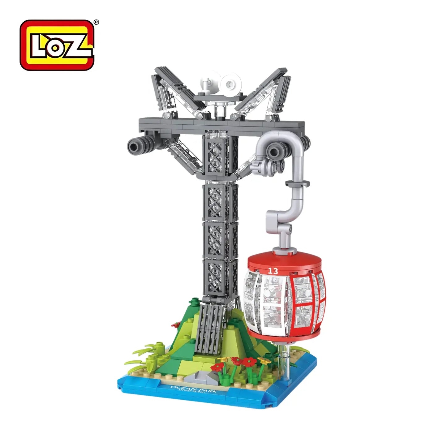 LOZ 海洋公園纜車迷你積木 授權版｜Ocean Park Cable Car Mini Blocks｜Ocean Park Seilbahn Bausteine｜香港地標積木模型 | Hong Kong Landmark Building Toy | Collectible Souvenir