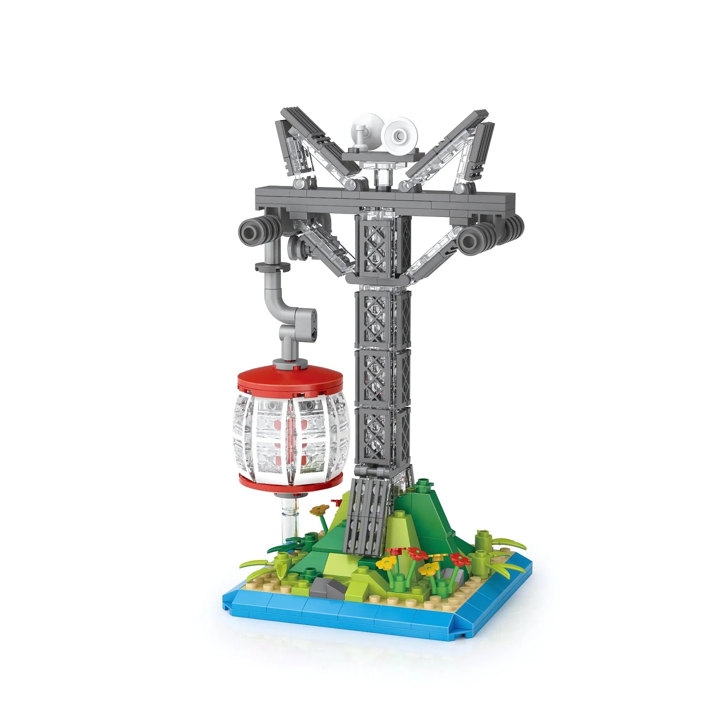 LOZ 海洋公園纜車迷你積木 授權版｜Ocean Park Cable Car Mini Blocks｜Ocean Park Seilbahn Bausteine｜香港地標積木模型 | Hong Kong Landmark Building Toy | Collectible Souvenir