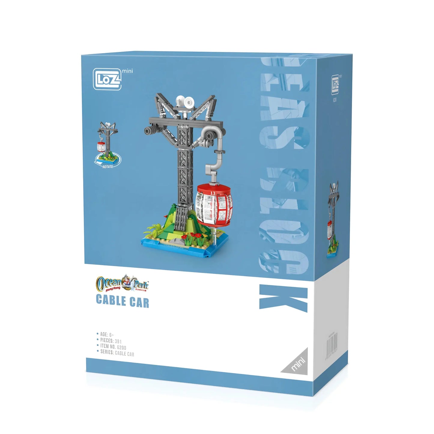 LOZ 海洋公園纜車迷你積木 授權版｜Ocean Park Cable Car Mini Blocks｜Ocean Park Seilbahn Bausteine｜香港地標積木模型 | Hong Kong Landmark Building Toy | Collectible Souvenir