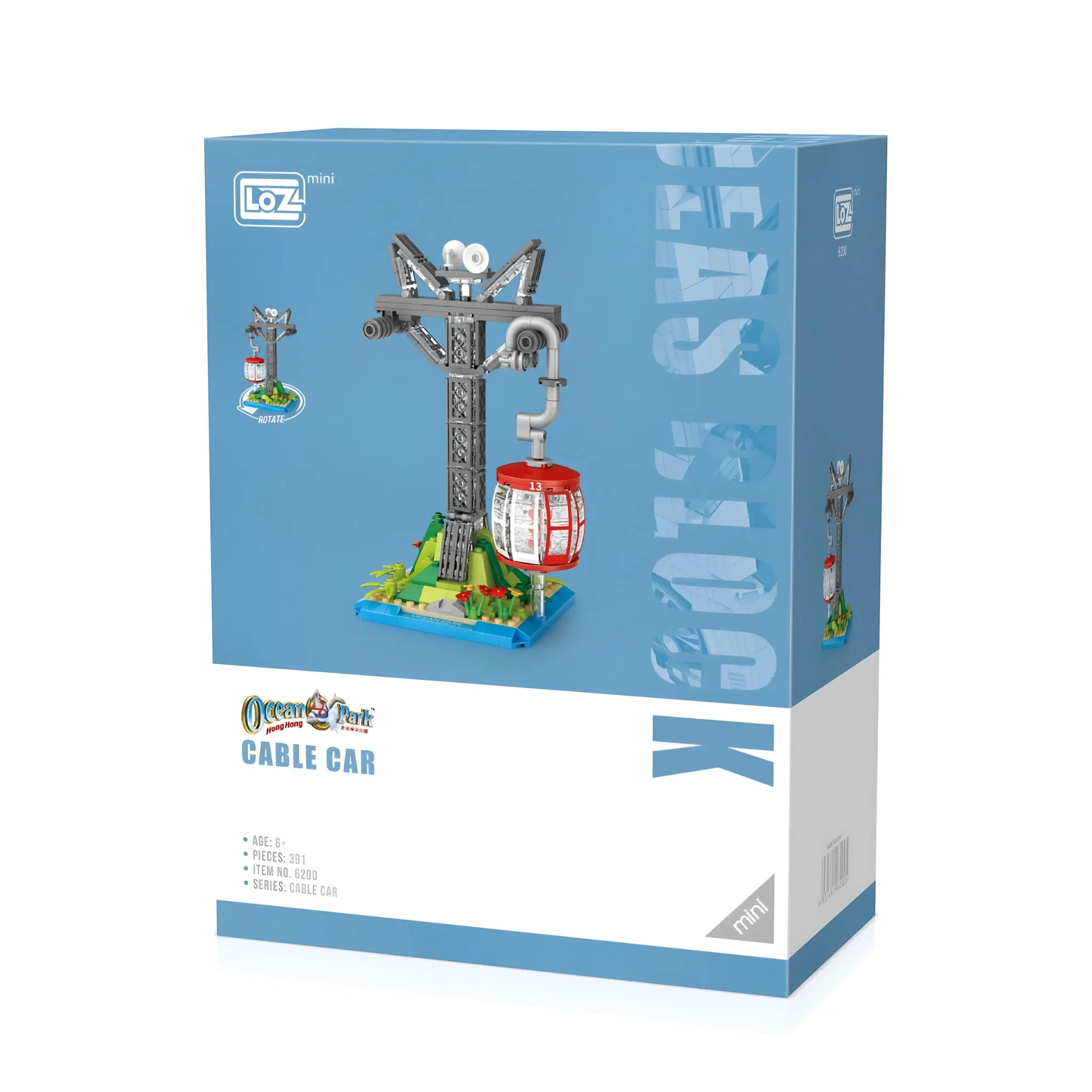 LOZ 海洋公園纜車迷你積木 授權版｜Ocean Park Cable Car Mini Blocks｜Ocean Park Seilbahn Bausteine｜香港地標積木模型 | Hong Kong Landmark Building Toy | Collectible Souvenir