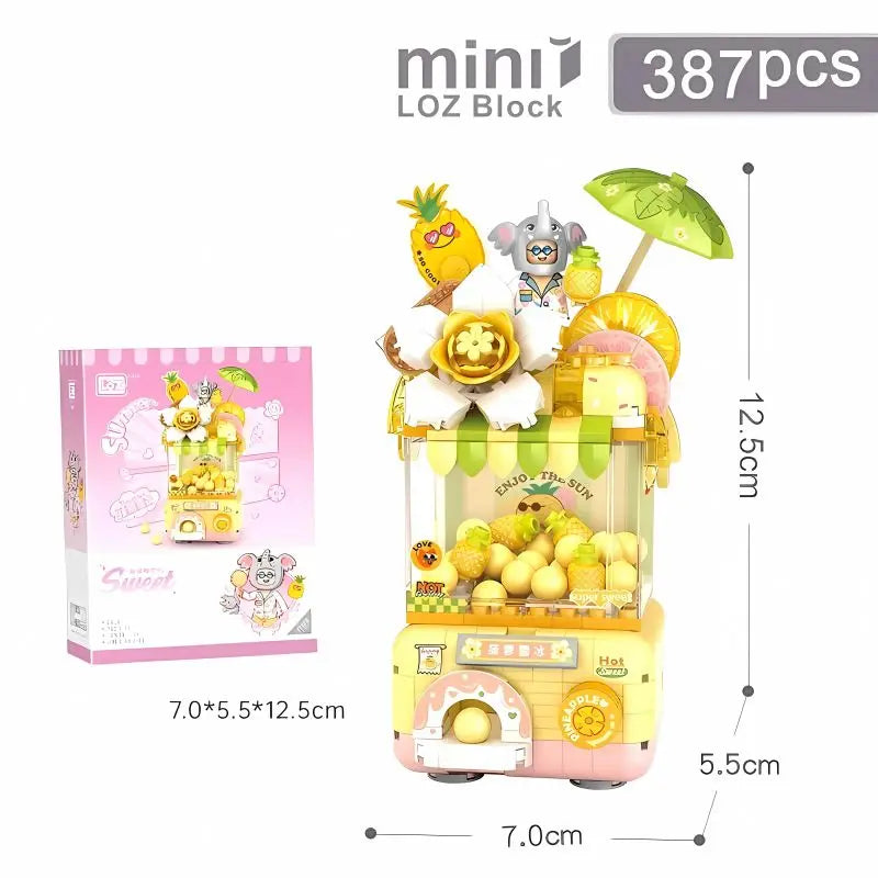 LOZ 菠蘿雪冰扭蛋機 迷你積木｜Pineapple Ice Capsule Toy Machine｜Ananas-Eis Kapselautomat｜Sweet Q Capsule Machine Series | Cute Mini Block Toy