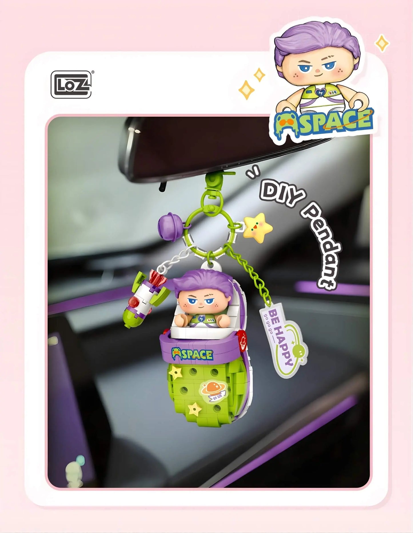 HK｜LOZ 快樂星球 積木掛件 4315 Lucky Pendant 太空主題迷你積木鑰匙扣
EN｜LOZ Lucky Pendant space keychain building blocks 4315 mini brick charm
DE｜LOZ Lucky Pendant Weltraum Schlüsselanhänger Mini Bausteine 4315