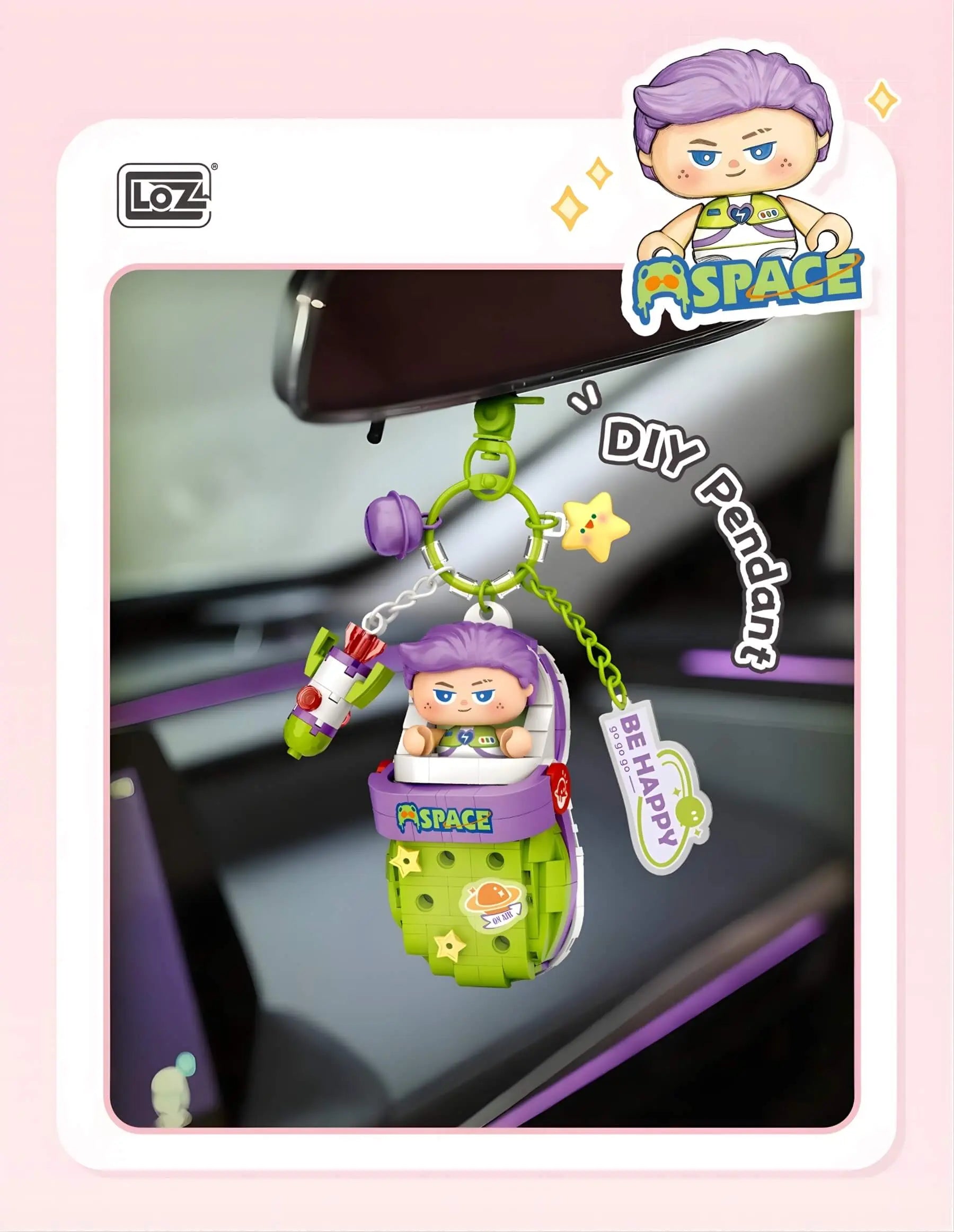 HK｜LOZ 快樂星球 積木掛件 4315 Lucky Pendant 太空主題迷你積木鑰匙扣
EN｜LOZ Lucky Pendant space keychain building blocks 4315 mini brick charm
DE｜LOZ Lucky Pendant Weltraum Schlüsselanhänger Mini Bausteine 4315