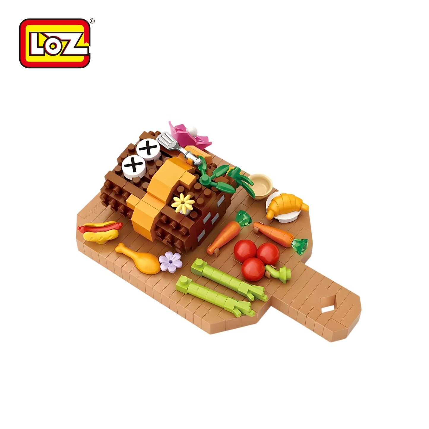 LOZ 牛扒冰箱貼 微鑽積木｜Steak Refrigerator Magnet Mini Block｜Steak Kühlschrankmagnet Mini-Bausteine｜創意食物造型冰箱貼 | Food Magnet Brick Toy | Kitchen Decoration
