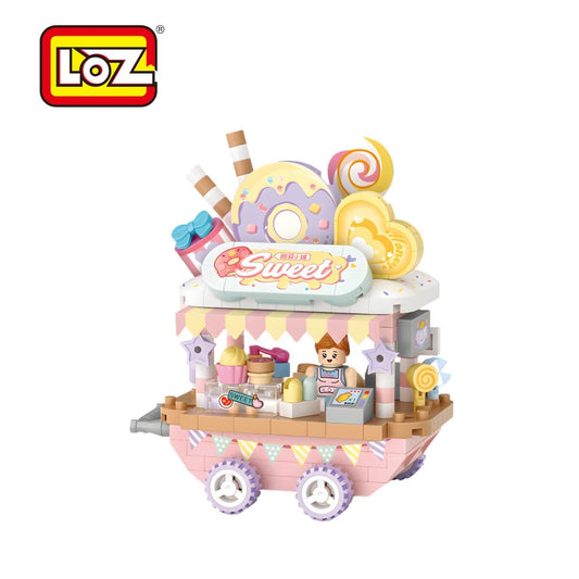 LOZ 甜品販賣車 微鑽積木｜Dessert Cart Mini Building Block｜Süßwarenwagen Micro-Baustein｜Stand Cart Series | Cute Candy Wagon