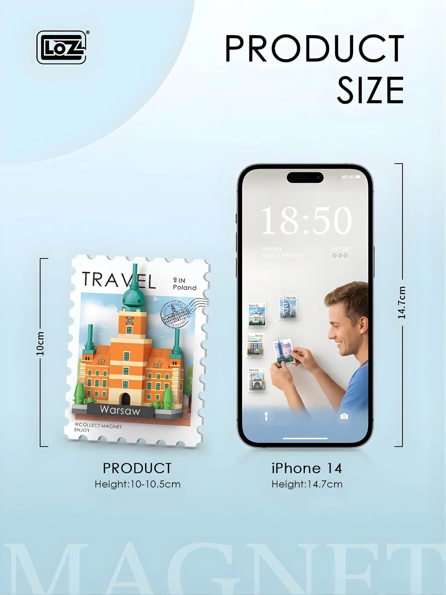 旅行印象明信片冰箱貼 盲盒 整套12款 微鑽積木 4413 世界地標展示｜Travel postcard fridge magnet blind box full set of 12 micro diamond blocks 4413 world landmarks｜Reise-Postkarten Kühlschrankmagnet Blindbox Komplettset 12 Designs Micro-Diamond-Bausteine 4413