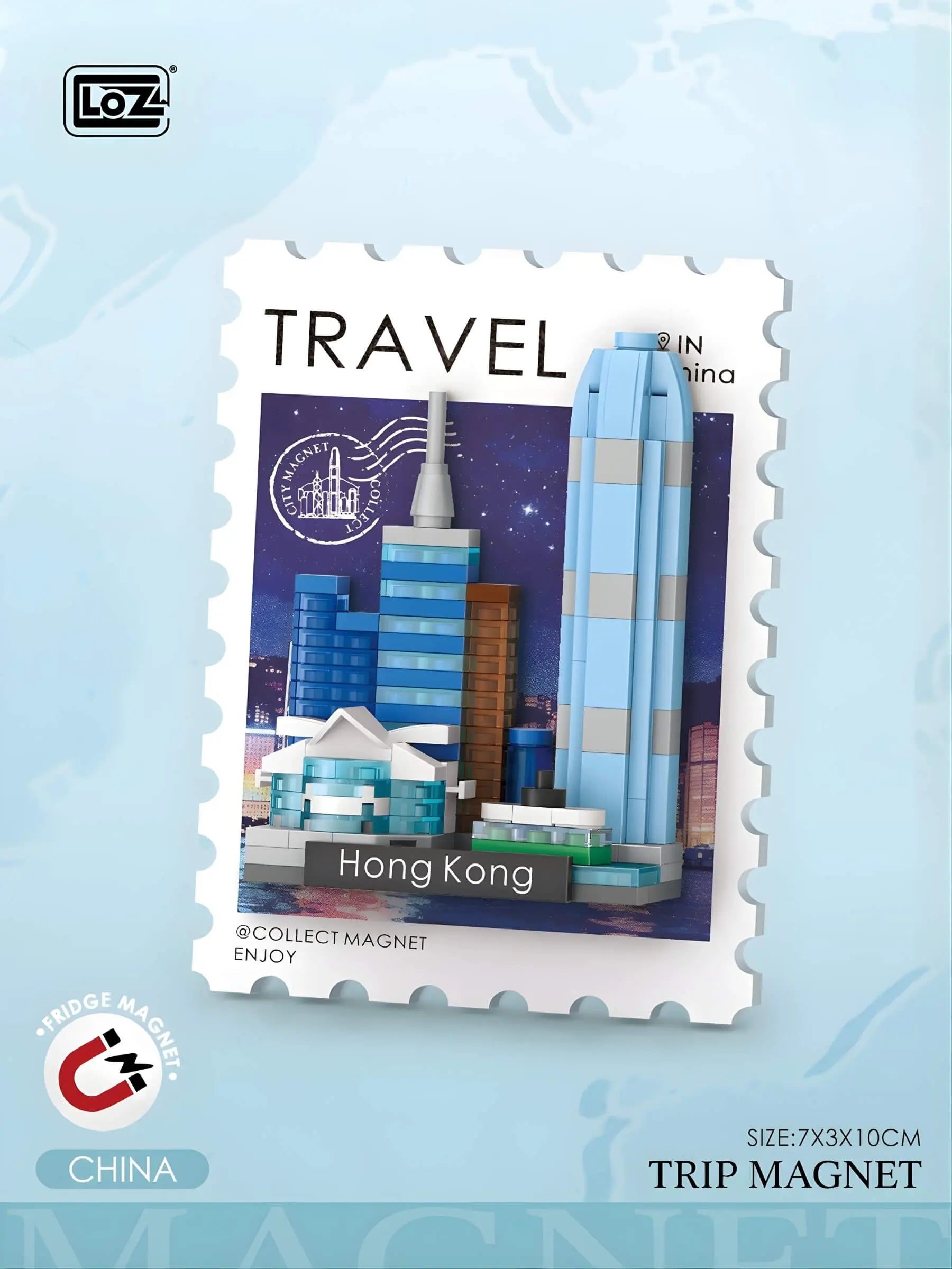 旅行印象明信片冰箱貼 盲盒 整套12款 微鑽積木 4413 世界地標展示｜Travel postcard fridge magnet blind box full set of 12 micro diamond blocks 4413 world landmarks｜Reise-Postkarten Kühlschrankmagnet Blindbox Komplettset 12 Designs Micro-Diamond-Bausteine 4413