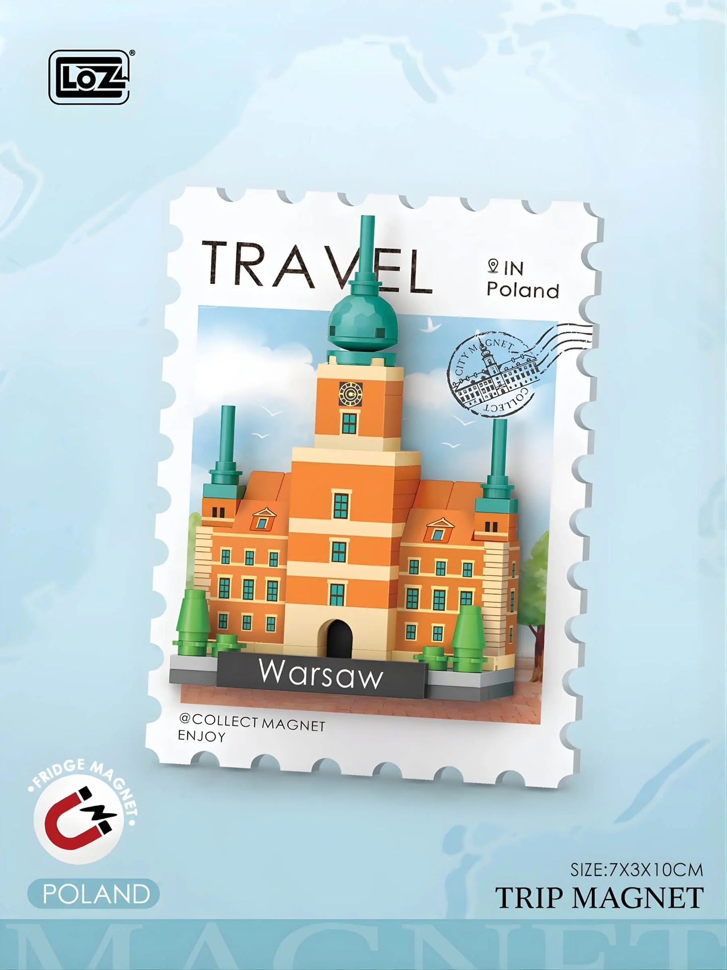 旅行印象明信片冰箱貼 盲盒 整套12款 微鑽積木 4413 世界地標展示｜Travel postcard fridge magnet blind box full set of 12 micro diamond blocks 4413 world landmarks｜Reise-Postkarten Kühlschrankmagnet Blindbox Komplettset 12 Designs Micro-Diamond-Bausteine 4413