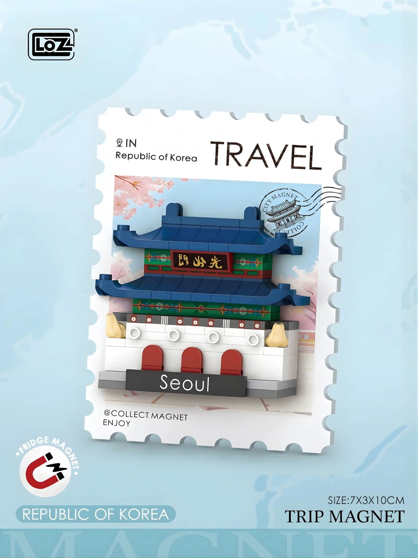 旅行印象明信片冰箱貼 盲盒 整套12款 微鑽積木 4413 世界地標展示｜Travel postcard fridge magnet blind box full set of 12 micro diamond blocks 4413 world landmarks｜Reise-Postkarten Kühlschrankmagnet Blindbox Komplettset 12 Designs Micro-Diamond-Bausteine 4413