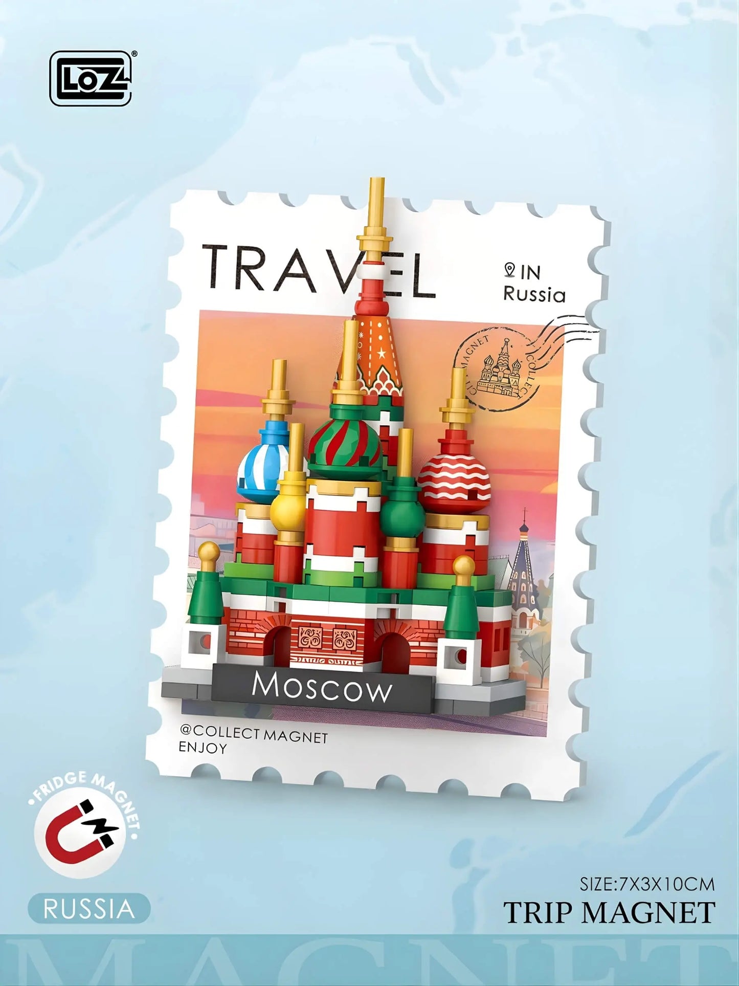 旅行印象明信片冰箱貼 盲盒 整套12款 微鑽積木 4413 世界地標展示｜Travel postcard fridge magnet blind box full set of 12 micro diamond blocks 4413 world landmarks｜Reise-Postkarten Kühlschrankmagnet Blindbox Komplettset 12 Designs Micro-Diamond-Bausteine 4413