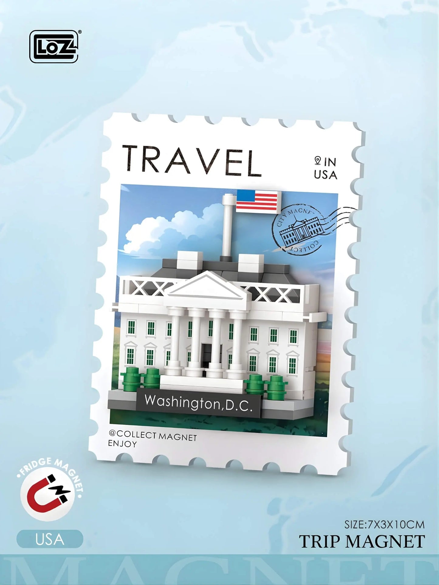 旅行印象明信片冰箱貼 盲盒 整套12款 微鑽積木 4413 世界地標展示｜Travel postcard fridge magnet blind box full set of 12 micro diamond blocks 4413 world landmarks｜Reise-Postkarten Kühlschrankmagnet Blindbox Komplettset 12 Designs Micro-Diamond-Bausteine 4413